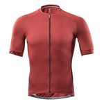 Santic Cycling Jerseys for Men Short Sleeve Cycling Tops Mens Biking Jersey Cycling Shirts Breathable Yorkson Red XS