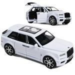 Wembley Pull Back Car Toy Die-cast Model Car 1:32 Scale Metal Car Pull Back Toy Vehicle with Openable Doors & Light Engine Sound Realistic Collectible Car Boys Kids 3+ Years & Above – White