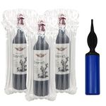 DIWNELEM 50 Pack Wine Bottle Protector with Pump,Inflatable Air Column Cushion Packaging Wine Bags for Luggage, Airplane Travel, Transport, Safety Shipping of Glass Bottles