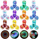 Gigilli Fidget Spinner 12 Pack, Party Favors LED Light Up Fidget Spinner, Kids Fidget Spinners Bulk Goodie Bag Basket Stuffers, Glow in The Dark Party Supplies Prizes Gifts