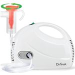 Dr Trust (USA) Compressor Nebulizer Machine with Flow Adjuster with Mask for Kids and Adult - 407 (White)