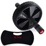 Dr Trust USA Ab Wheel Roller with Knee Mat for Men & Women Abs & Muscles Building, Core Workout, Professional Exercise Equipment for Full Body Toning with Strengthen Training -311 (Black)