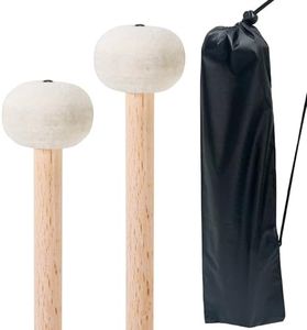 VixxNoxx 2 Pcs Timpani Mallet, 14 Inches Soft Felt Drum mallets with Drum sticks Bag, Percussion instrument Accessories for Marimba, Xylophone, Glockenspiel, Ideal for Beginners & Music Lovers
