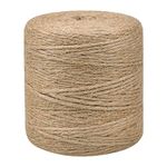 100M 3Ply Natural Jute Twine Cord, Arts and Crafts Jute Rope, Garden Hemp Rope Packing String for Gifts Wrapping, DIY Crafts, Festive Decoration, Bundling and Gardening Applications