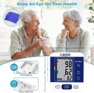CAZON Blood Pressure Monitor with Large Cuff – Automatic Upper Arm
