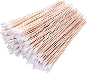 Long Cotton Swabs, 6 Inch 200 Pieces Applicator Single Tip with Wooden Handle,Jewelry, Ceramics, Electronics, Fabric Decoration, Arts and Crafts,