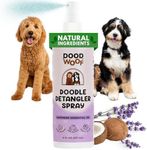 Dood Woof Dog Detangler Spray Dematting for Doodle - Natural Dog Leave in Conditioner Spray for Grooming and Mat Removal, Detangler Spray for Dogs Matted Hair, Puppy Poodle Detangler & Grooming