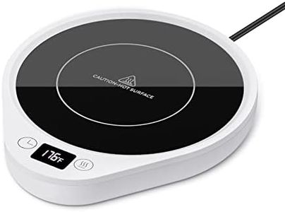 Mug Warmer, Upgrade Coffee Warmer & Cup Warmer for Desk with 3 Temperature Settings, More Hot Coffee Mug Warmer with Timer & 4H Auto Shut Off for Keep Best Flavor for Cocoa, Tea, Water, Milk