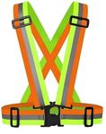 MAHSON High Visibility Protective Safety Reflective Vest Belt Jacket, Night Cycling Reflector Strips Cross Belt Stripes Adjustable Vest Safety Jacket