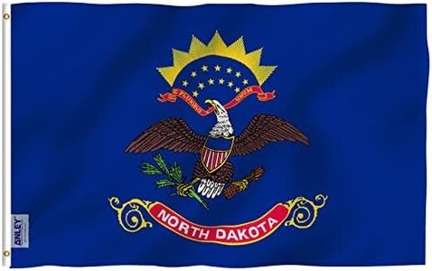 ANLEY Fly Breeze 3x5 Foot North Dakota State Flag - Vivid Color and Fade Proof - Canvas Header and Double Stitched - North Dakota ND Flags Polyester with Brass Grommets 3 X 5 Ft