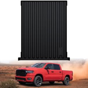 LASFIT 5FT7 Truck Bed Mat for Ram 1500 2009-2025 & RAM 1500 Classic 2019-2024 Short Bed with Rambox (5.7 FT / 67.4inches), All Weather Custom Fit Truck Cargo Bed Liner, Black