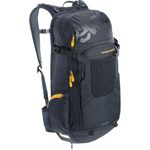 EVOC FR TRAIL BLACKLINE 20L Back protector, cycling backpack for bike tours & trails (Size M/L, LITESHIELD back protector TÜV/GS certified, ergonomic LITESHIELD SYSTEM AIR), Black