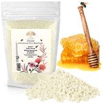 Eco Lux UK 500g Premium Bees Wax White Pellets for Candle Making, Natural Organic Beeswax Cosmetic Grade for Skin, Body, Lip Balm and Soap Making Supplies No additives Harmless and Pure (500g)