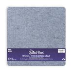 The Quilted Bear 12" x 12" Wool Pressing Mat - Thick Felted Wool Ironing Mat for Quilting, Portable Ironing Pad for Sewing, Patchwork, Appliqué, Crafting and Table Pressing