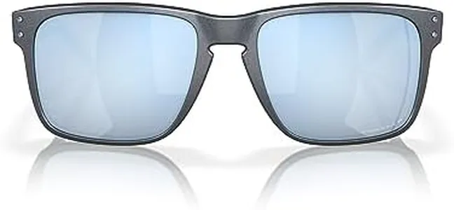 Oakley Men's OO9417 Holbrook XL Square Sunglasses, Blue Steel/Prizm Deep Water Polarized, 59 mm