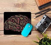 ZORI Blackboard Brain Theme Gaming Mouse Pad for Computer Laptop PC | Work from Home/Office | Elegant Look | Anti-Skid, Anti-Slip, Rubber Base (Blackboard_Brain)
