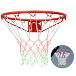 SculPong Glow in The Dark Basketball Net Light Up Basketball Net Outdoor, All Weather Basketball Net Replacement Mixed Colour