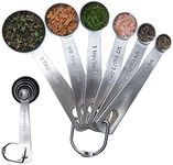 Chef Remi 6-Piece Measuring Spoon Set, 1/8 tsp, 1/4 tsp, 1/2 tsp, 1 tsp, 1/2 tbsp & 1 tbsp Stainless Steel Measuring Spoon – Basic Kitchen and Baking Utensils