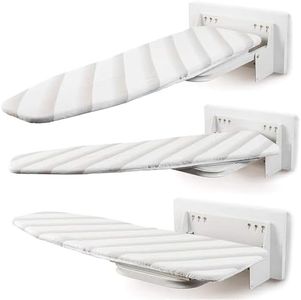 uyoyous Wall Mounted 37 x 13 Inch Foldable, Heat Resistant and 180° Rotation Fold Up Hidden Ironing Board for Small Space Easy to Install with Manual
