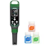 Digital pH Meter, Water PPM Tester,Color Screen 4 in 1 pH Tester, pH EC TDS Temp Water Quality Test Pen, Suitable for Hydroponics,NFC DWC,Swimming Pool,Hot Tub, Drinking Water, Brewing&Fermentation