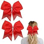 Large Cheer Hair bows with Rhinesto