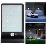 eaaerr Solar Lights Outdoor, 36 LED Waterproof Security Motion Activated Wall Lights 3 Lighting Modes Waterproof Cordless Exterior Solar Flood Light for Outside Yard