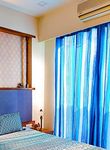 RANGBHAR Handloom Cotton Semi Sheer Curtains for Door, Cotton Curtains 7 Feet Long Set of 2 with Eyelets, (Blue, Door-7 Feet X 4 Feet)