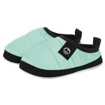 Lakeland Active Girl's Wolfa Quilted Ultra-Warm Tent Slippers - Frozen Blue - 2 UK