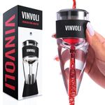 VINVOLI Wine Aerator - New 2023 Luxury Red Wine Aerator Decanter with Unique Three-Stage Aeration, Pourer, Wine Sediment Filter, No-Drip Stand - Quality and Convenience for Wine Lovers and Sommeliers