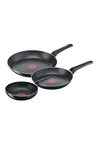 Tefal Simple Cook Frying pan 3 Piece, Non-Stick Frying Pan Set, Black