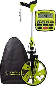 Calculated Industries #6575 DigiRoller Plus III 12.5 Inch Estimators Electronic Distance Measuring Wheel with Large Backlit Digital Display; Measure in Feet, Inches, Meters, Yards; FREE Carrying Pack