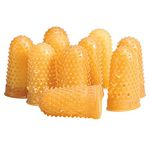 ACCO Rubber Finger Tips, Size 11.5, Medium, 5/8-Inch Diameter, Amber, 12 Tips Per Box (S7054035)