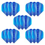 Harrows Lumen No2 Dart Flights | 5 x sets Darts Flights (15 Flights Total) I 100 Micron Dart Flights I Premium Extra Strong Made in UK I Professional Darts Accessories I Blue Dart Flights