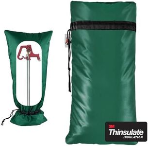 Extended Outdoor Faucet Cover for RV Park Water Hydrant Insulated, 3M Thinsulate Insulation Sprinkler Freeze Protector for Winter & Summer, 35”H x 15”W for Garden Lawn Faucets & Yard Hydrant - Green