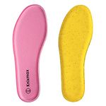 Knixmax Memory Foam Insoles with Soft Foam - Breathable Inner Soles Cushioned Shoe Inserts Replacement Innersoles for Running Shoes, Sneakers, Sports Shoes Pink 6UK - 39EU