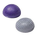 Z&X 2x Hedgehog Balance Pods, Pillow Balance Hedgehog Fitness Balance Ball, Half Spiky Fitness Domes for Kids Adults Sports, for Sports, Foot Massage, Stability Training, Balancing Therapy