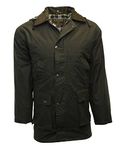 WALKER AND HAWKES - Men's Wax Padded Blackstone Jacket - Olive - Medium