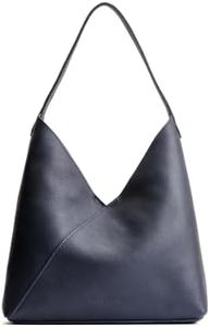 Portland Leather Goods Naomi Shoulder Bag – Slouchy Leather Shoulder Bag with Adjustable Crossbody Strap & Secure Magnetic Closure – Handmade from the Finest Full-Grain Hides – Oversized, Night Owl