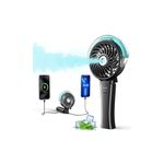 VersionTECH. Portable Handheld Misting Fan as Power Bank, 50ml XL Water Tank, 20H Runtime 3 Speeds, 180° Foldable Rechargeable Mist Fan for Travel, Outdoors, Makeup - Black