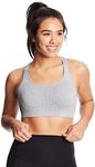 C9 Champion Women's Medium Support Seamless Racerback Bra, Gray Heather, S