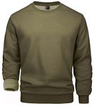 MAGCOMSEN Comfort Color Sweatshirts Oversized Sweatshirt for Men Crew Neck Sweaters Casual Sweatshirts for Men Sweat Shirt Cotton Sweatshirts for Men Army Green