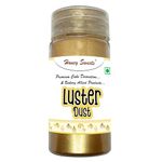 Honey Sweets Edible Bright Gold Luster Dust for Painting on Cakes and Chocolates | Glittering Shiner Dust |Edible Luster Dust for Cake Decorating |(25 Grams, Bright Gold)