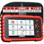 LAUNCH OBD2 Scanner CRP123X V2.0 2024 Version. ABS SRS Engine Transmission Car DiagnosticTool, 7 Service Functions, Lifetime Free Update, Battery Test