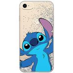 ERT GROUP mobile phone case for Apple Iphone 7/8/ SE 2/ SE 3 original and officially Licensed Disney pattern Stitch 018 optimally adapted to the mobile phone, with glitter overflow effect