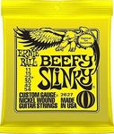 Ernie Ball Beefy Slinky Electric Guitar Strings - includes 6 free plectrums