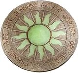 Bits and Pieces - Sun Garden Stone - Glowing Sun in The Dark Garden Stone; Garden Décor - Stone Measures 25cm in Diameter