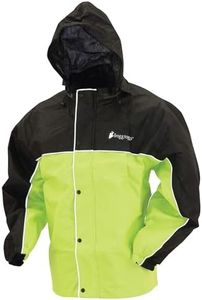 FROGG TOGGS Men's Standard Road Toad Reflective Waterproof Rain Jacket