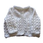 White baby jacket lacy cardigan 3-6 months