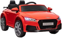 HOMCOM Audi TT RS Licensed 12V Kids Electric Ride On Car w/Parental Remote Forward Reverse, Lights, Horn, MP3 Player, Seatbelt - Red