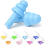 LOVHIDE 1 Pair Ear Plugs for Sleeping, Noise Cancelling Sound Blocking Earplugs Noise Reduction for Swimming Airplanes Musicians Concerts Silicone